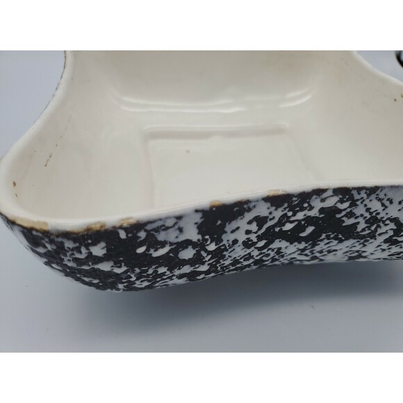 Shawnee Kenwood USA MCM Pottery Black Fat Lava Confetti Planter 2116 Square - Picture 11 of 12